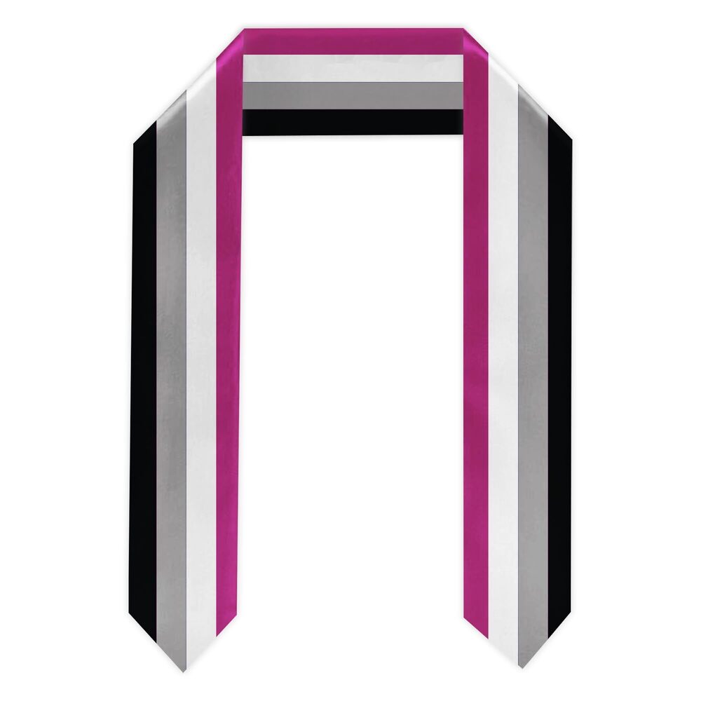 4016 Gynephilia pride Rainbow Graduation Stole LGBT Double Layer Satin